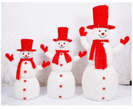 Распродажа! Снеговик в красной шляпе светодиодная фигура из проволоки