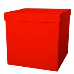 Коробка сюрприз Красная, самосборная крышка