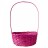 Плетеная корзина с ручкой Бамбук, розовый