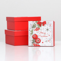 Набор коробок Merry Christmas, красный #нг