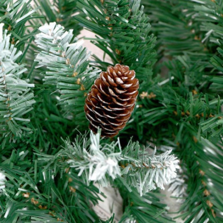 Гирлянда новогодняя «Зимнее волшебство. Иней», ёлочная, d=30 см, 240 веток, с шишками