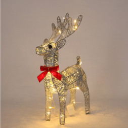 Распродажа! Олень из проволоки светодиодная фигура, серебро