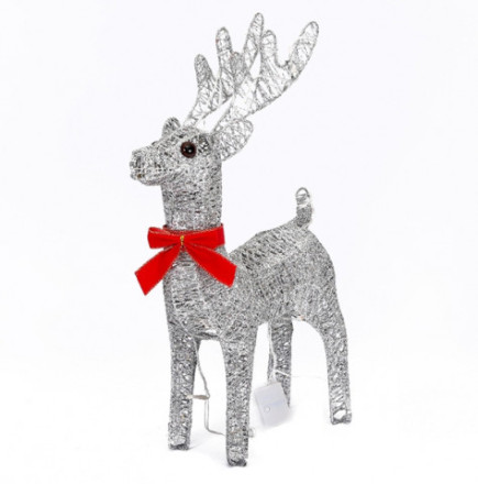 Распродажа! Олень из проволоки светодиодная фигура, серебро
