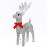 Распродажа! Олень из проволоки светодиодная фигура, серебро