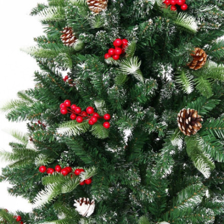 Новогодняя Елка с инеем и ягодами