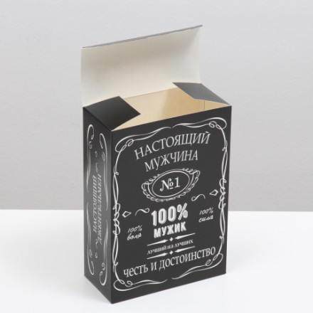 Коробка складная &quot;100 % Мужик&quot;