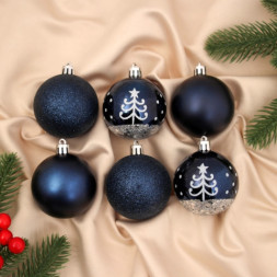 Ёлочные игрушки «Перелив», ёлочка, шары новогодние, синий