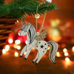 Елочная игрушка «Единорог», односторонняя, МИКС