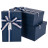 Коробка Элегант, Темно-синий с декором