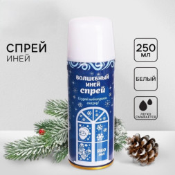 Искусственный снег спрей «Иней» для декора, белый
