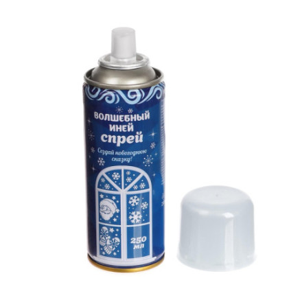 Искусственный снег спрей «Иней» для декора, белый