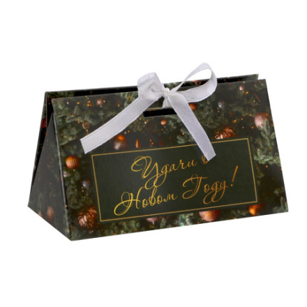 Бонбоньерка новогодняя, подарочная упаковка «Удачи в новом году»