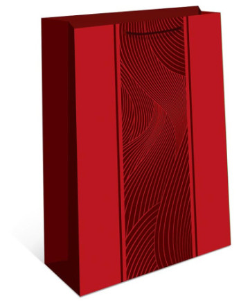 Пакет ламинированный Красный орнамент