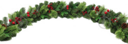 Гирлянда хвойная с шишками и ягодами
