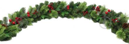 Гирлянда хвойная с шишками и ягодами