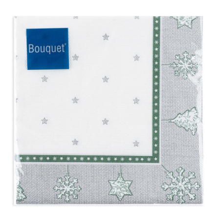 Сервировочные салфетки, Новогодний гобелен, Серебро
