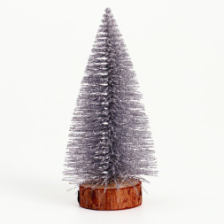 Декор новогодний «Ёлка в серебристом цвете с блёстками»