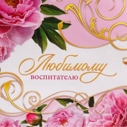 Пакет подарочный ламинированный, упаковка, «Воспитателю»