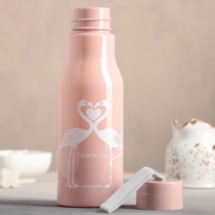 Бутылка пластиковая «Фламинго», цвет МИКС