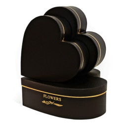 Уценка Коробка Сердце Черный Flowers