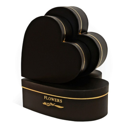 Уценка Коробка Сердце Черный Flowers