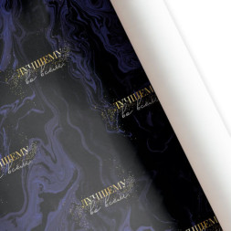 Бумага подарочная &quot;Лучшему во всем&quot;, черный