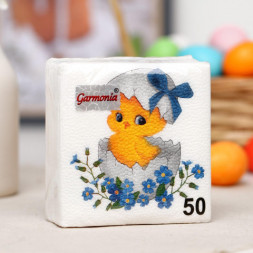 Пасхальные салфетки бумажные Гармония цвета &quot;Цыпленок&quot;