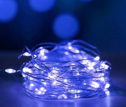 Светодиодная гирлянда, Роса 30 Led, IP14, Синий