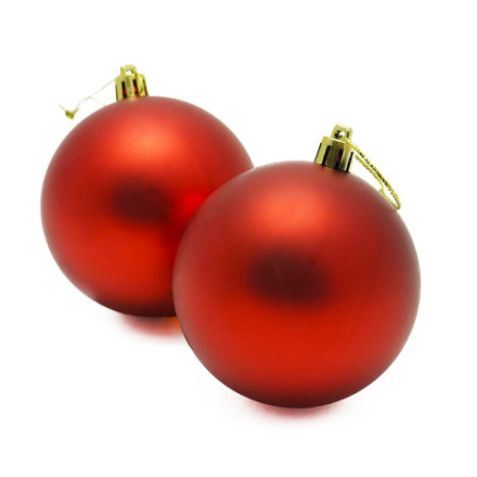 Новогодние шары Красные матовые