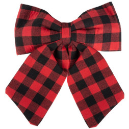 Декоративный бант Праздничные клетки, Красный