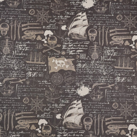 Бумага упаковочная, крафт &quot;Морской бой&quot;, черный