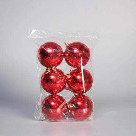 Ёлочные игрушки новогодние «Винтажный глянец», красный