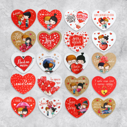 Открытки-валентинки «Любовные истории», Микс