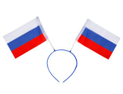 Ободок с флажками Россия триколор