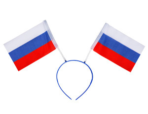 Ободок с флажками Россия триколор