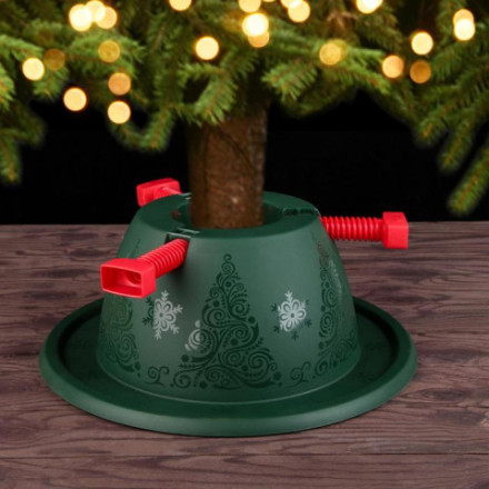 Подставка для ёлки Martika «Невио», пластик, зелёный/красный
