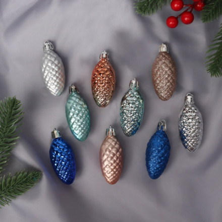 Ёлочные игрушки «Шишка - морозная нежность», ассорти