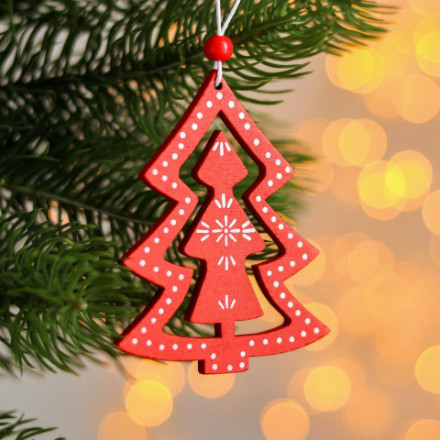 Новогодняя подвеска «Красочная ёлочка»