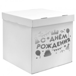 Наклейка С Днем Рождения! (вечеринка), Серебро