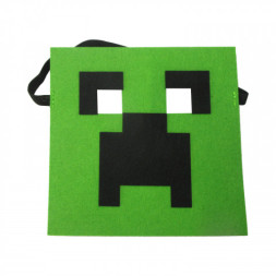 Маска карнавальная, из фетра, Пиксельный монстр, Зеленый