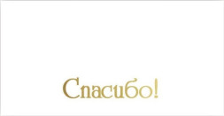 Конверт для денег, Спасибо!, Белый, Металлик