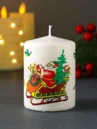 Свеча новогодняя пеньковая «Три коня»