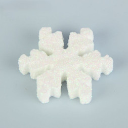 Набор фигур из пенопласта «Снежинка», белый блеск