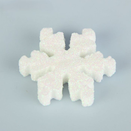 Набор фигур из пенопласта «Снежинка», белый блеск