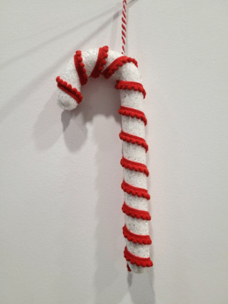 Новогодняя игрушка Леденец Трость, Белый