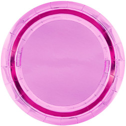 Тарелки Розовый, Металлик