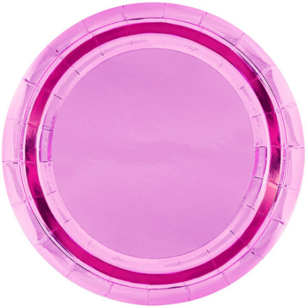 Тарелки Розовый, Металлик
