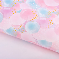 Бумага упаковочная глянцевая «Шарики»