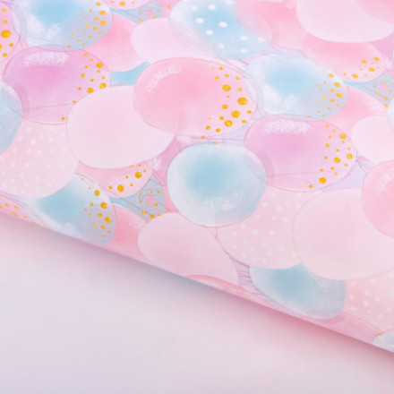 Бумага упаковочная глянцевая «Шарики»