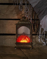 Новогодний светодиодный фонарь Камин